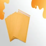 پاکت پستی عمده Envelope لمینت حباب دار ساده رنگ نخودی زرد