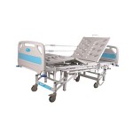 تخت بیمارستانی سه شکن مکانیکی؛ جنس ABS مقاوم ارتفاع قابل تنظیم