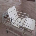 تخت بیمارستانی صندلی شو؛ دارای ریموت شامل (کفی ثابت نرده)