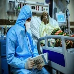 لباس بیمارستانی مردانه؛ پنبه ریون تترون 3 رنگ آبی طوسی سبز