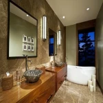 روشویی پی وی سی طرح چوب؛ مناسب سرویس حمام طول عمر بالا (70*35 سانتی متر)