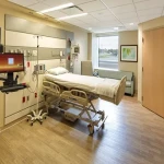 تخت چرخدار بیمارستان؛ پایه آهنی قابل شستشو پلاستیکی انتقال بیمار