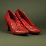 کفش مجلسی قرمز پاشنه کوتاه؛ چرم طبیعی کفی نرم سایز (36 38 40)