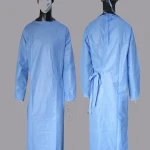 لباس سرهمی بیمارستانی؛ سفید آبی 2 جنس پنبه ریون