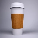 ليوان يكبار مصرف قهوه؛ خوش فرم مقاومت حرارتی (سفید کرمی قهوه ای)
