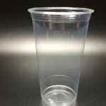 لیوان یکبار مصرف سایز بزرگ؛ پلاستیکی کاغذی 400 میلی گرم سفید آبی
