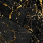 سنگ مرمریت مشکی طلایی (مرمر) طبیعی مصنوعی 3 رنگ سفید مشکی طلایی