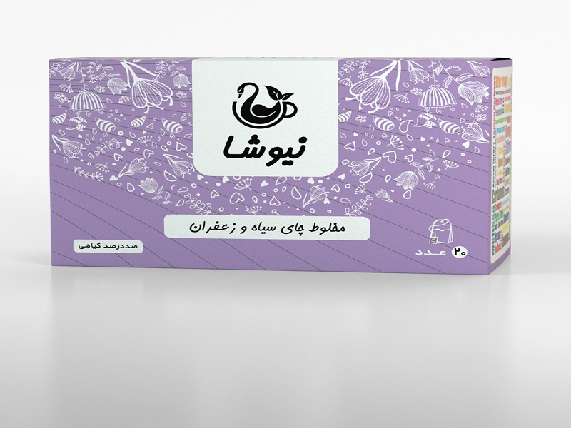 قیمت چای سیاه و زعفران نیوشا + خرید و فروش