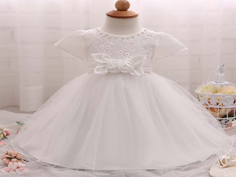 مشخصات لباس عروس بچه گانه سفید