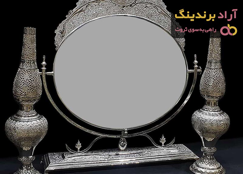 خرید مدل های جدید آینه شمعدان نقره + قیمت عالی