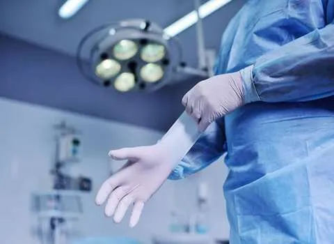 دستکش استریل جراحی سایز 8؛ نرم مقاوم ضد عرق کشسانی بالا Sterile