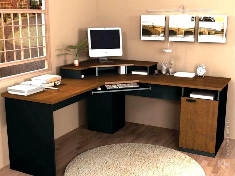 میز کامپیوتر اداری فایبرگلاس.
