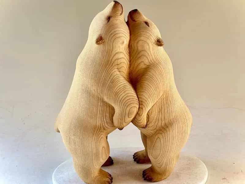 مجسمه چوبی حیوانات
