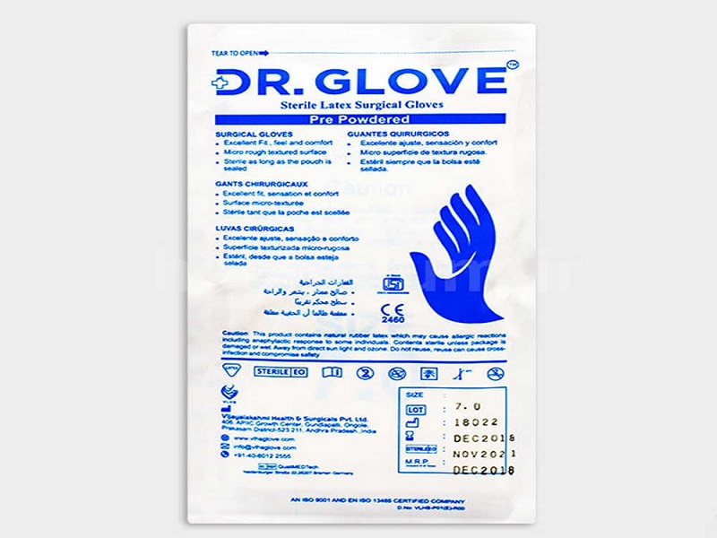 خرید دستکش جراحی بدون پودر دکتر گلاو