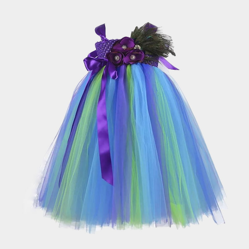 لباس عروس دخترانه رنگین کمانی