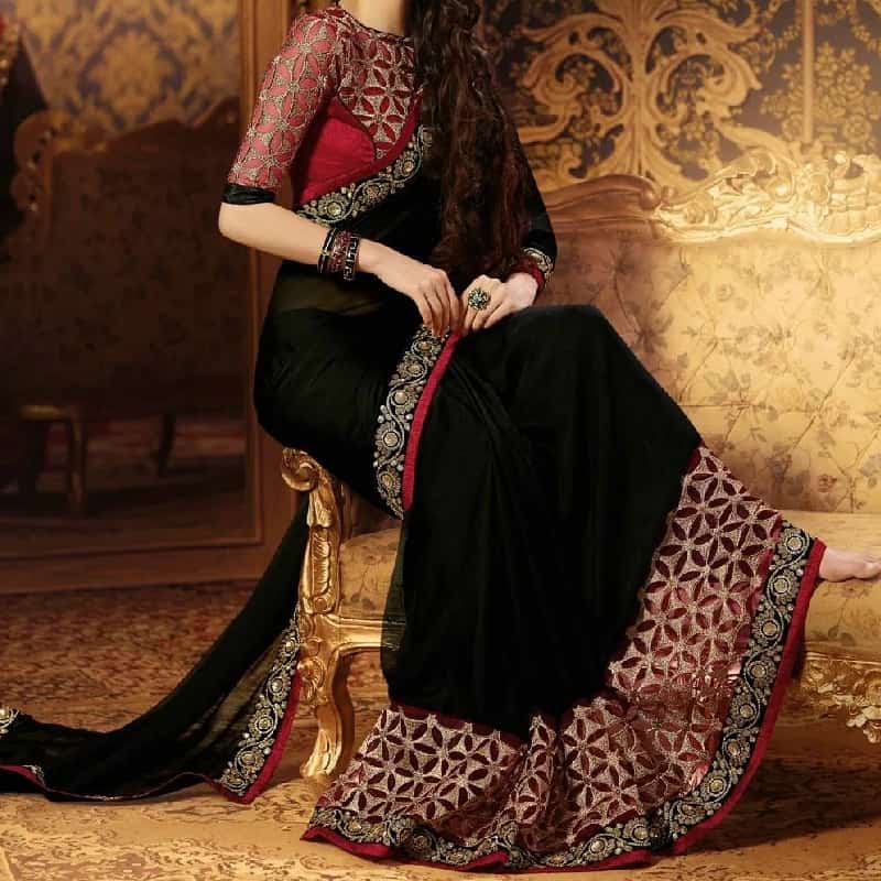 لباس هندی ساری دامن جدید