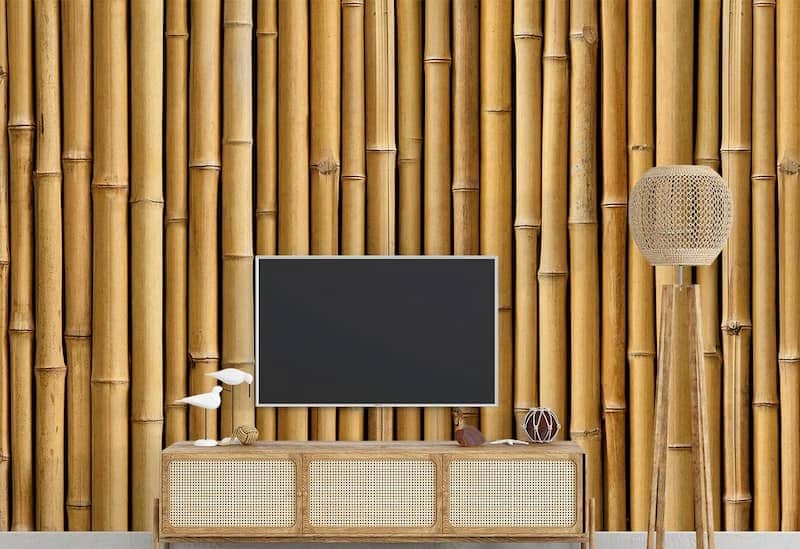 چوب بامبو دیوار