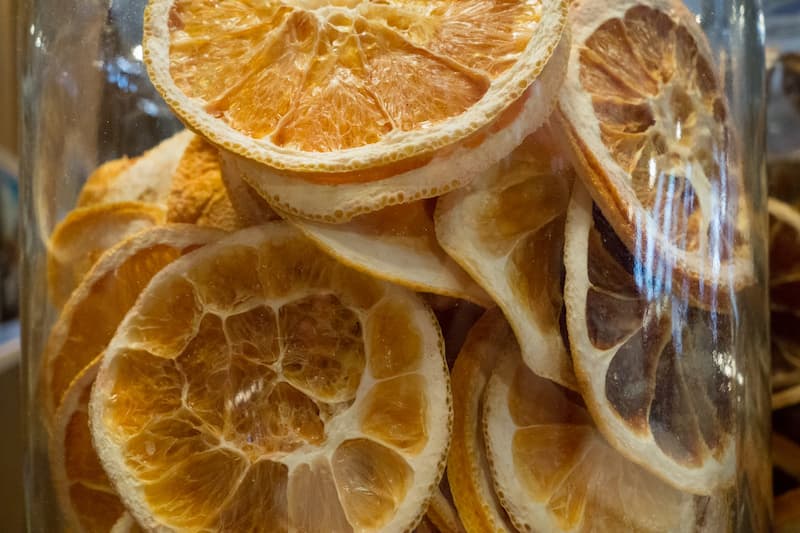 پرتقال خشک در فر