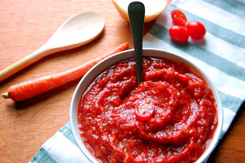 سس گوجه فرنگی ساده