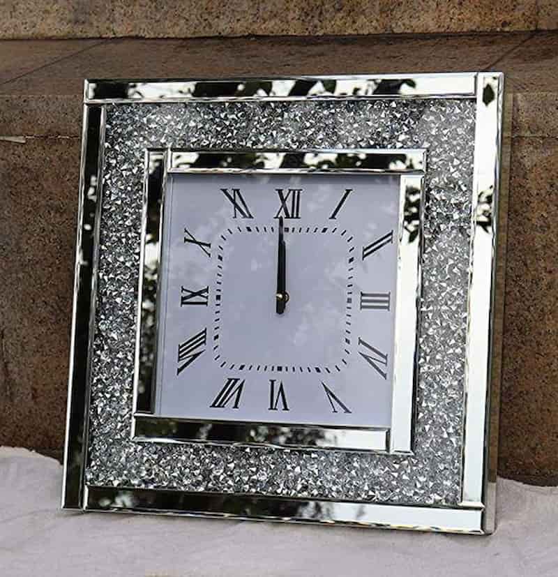 ساعت دیواری آینه ای مربع