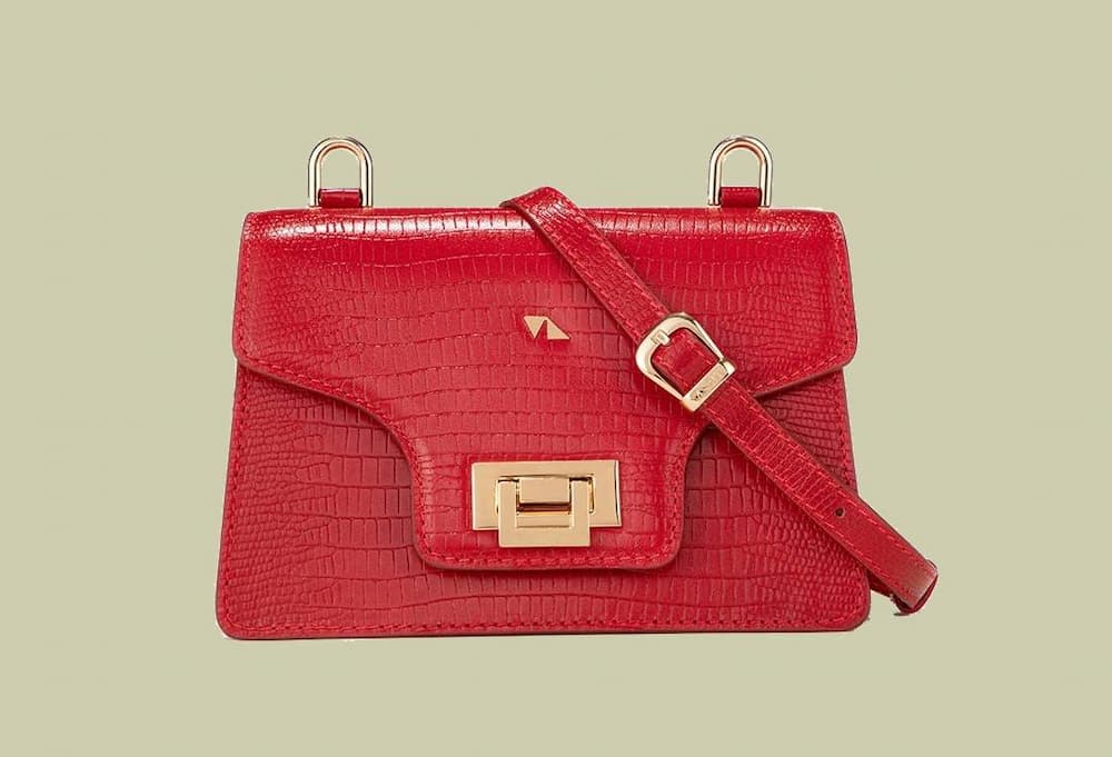 کیف چرم قرمز زنانه
