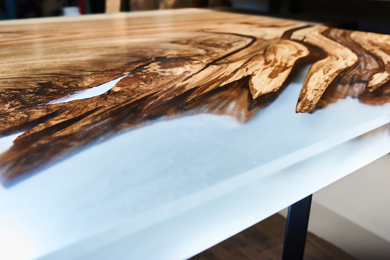 میز چوبی رزین اپوکسی
