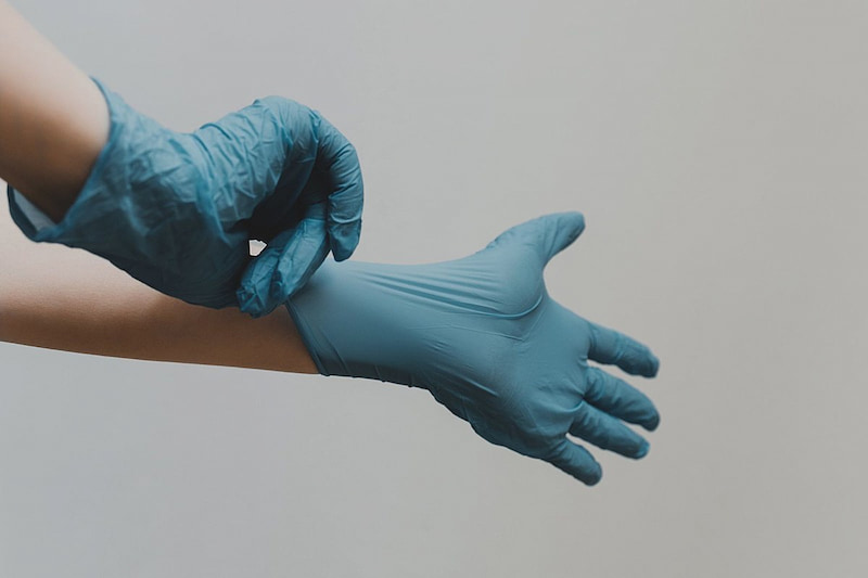 دستکش نیتریل آبی ایرانی