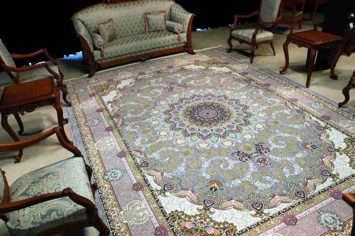فرش ایران قم لاجوردی