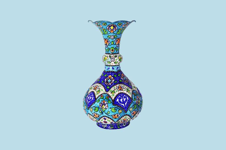 گلدان مینا کاری اصفهان