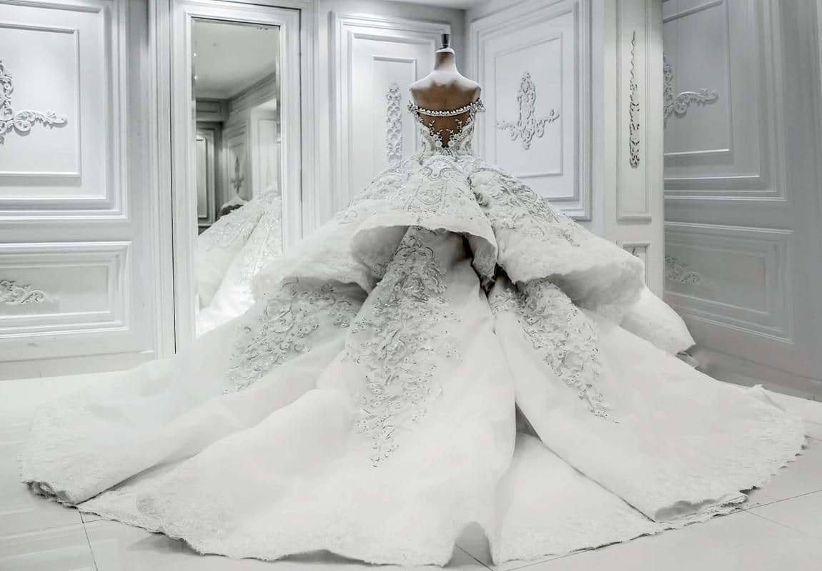 لباس عروس مدل ماهی پف دار