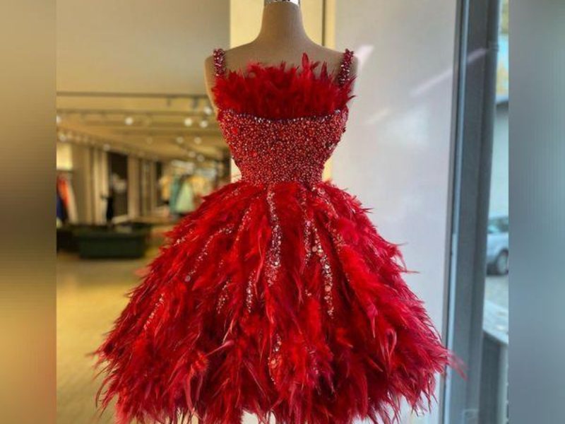 لباس مجلسی زنانه شیک قرمز