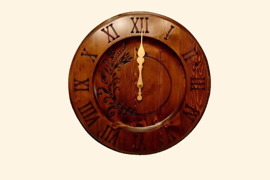 ساعت دیواری چوبی مدرن