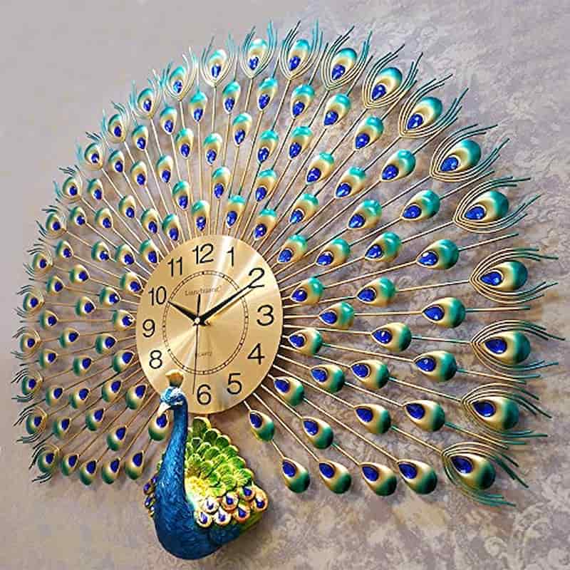 ساعت دیواری طرح طاووس